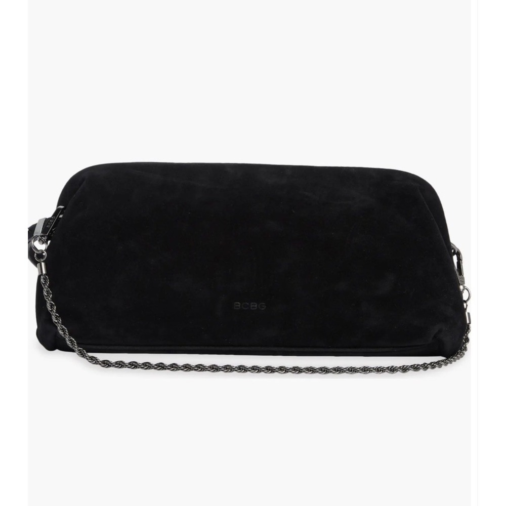 BCBG Limited Edition chain handle black velvet Handbag/Purse NEW NWT crossbody